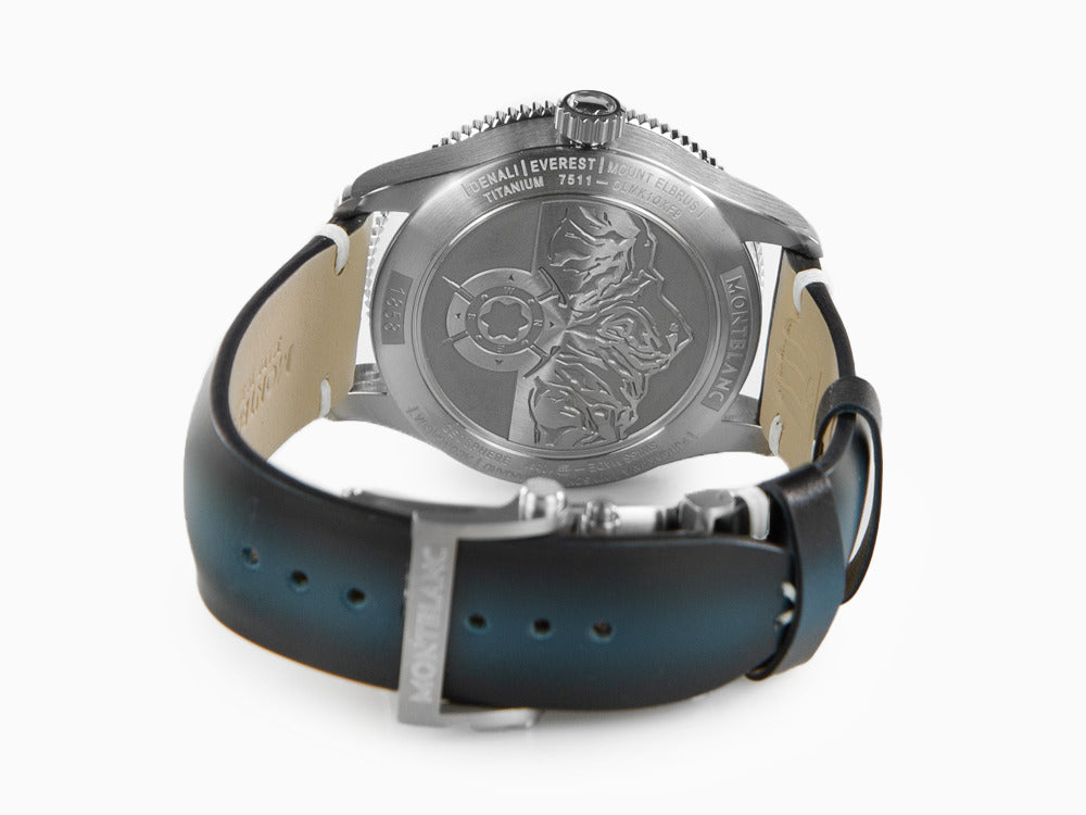 Montblanc 1858 Geosphere Automatic Watch, Titanium, Ceramic, Blue