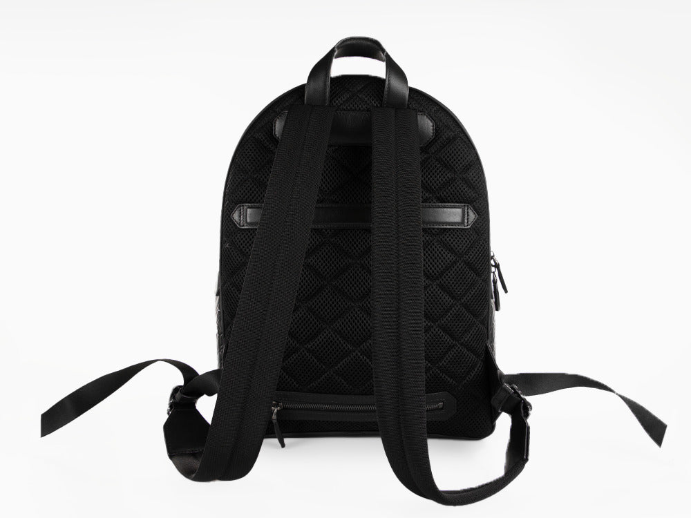 Montblanc M Gram 4810 Backpack, Leather, Leather, Black, Zip, 128618