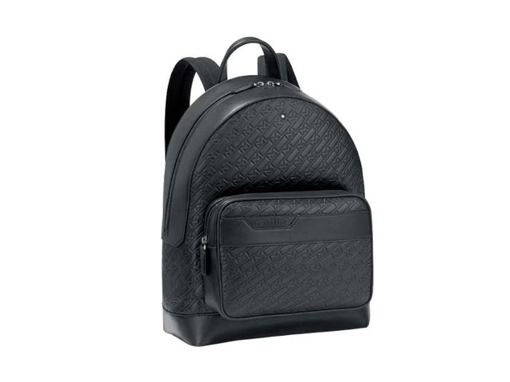 Montblanc M Gram 4810 Backpack, Leather, Leather, Black, Zip