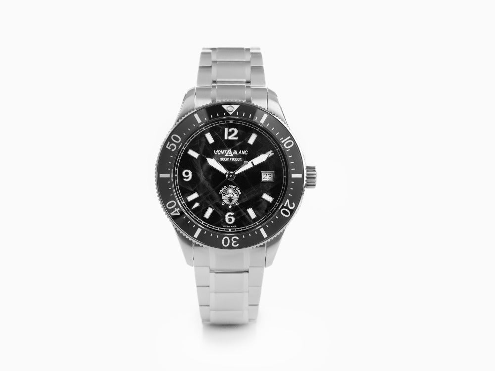 Montblanc 1858 Iced Sea Automatic Watch, Ceramic, Black, 41 mm, 129371