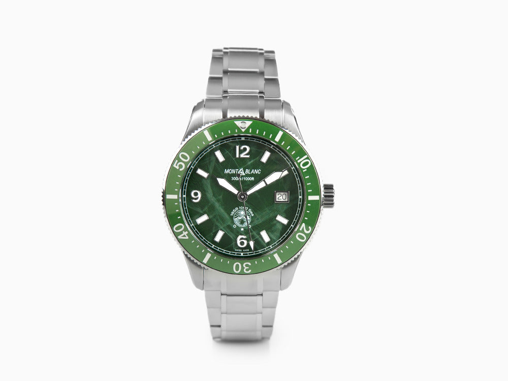 Montblanc 1858 Iced Sea Automatic Watch, Ceramic, Green, 41 mm, 129373