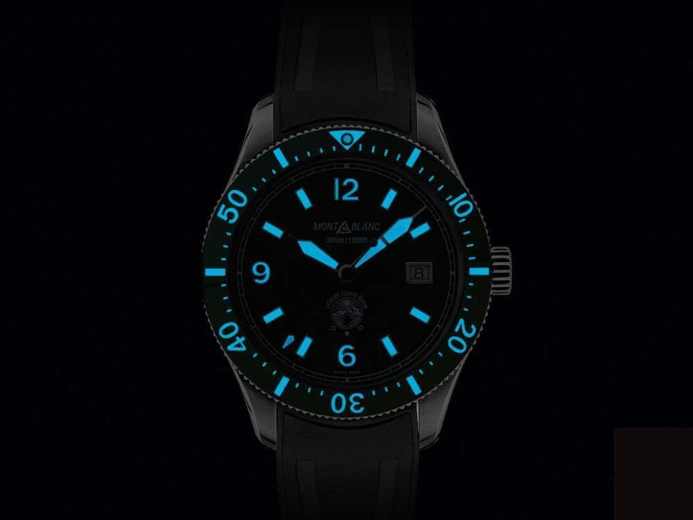 Montblanc 1858 Iced Sea Automatic Watch, Ceramic, Green, 41 mm