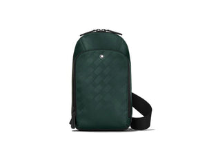 Montblanc Extreme 3.0 Sling Bag, Leather, Soft Fabric, Green, Zip, 129984