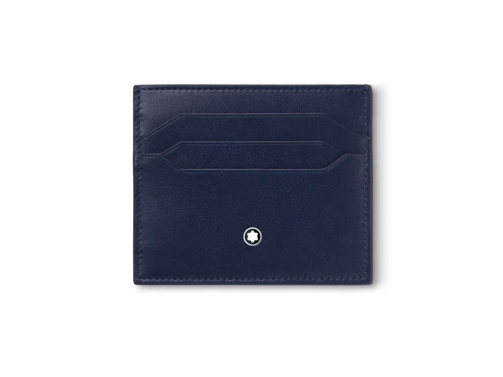 Montblanc Meisterstück Credit card holder, Leather, Blue, 6 Cards, 131694