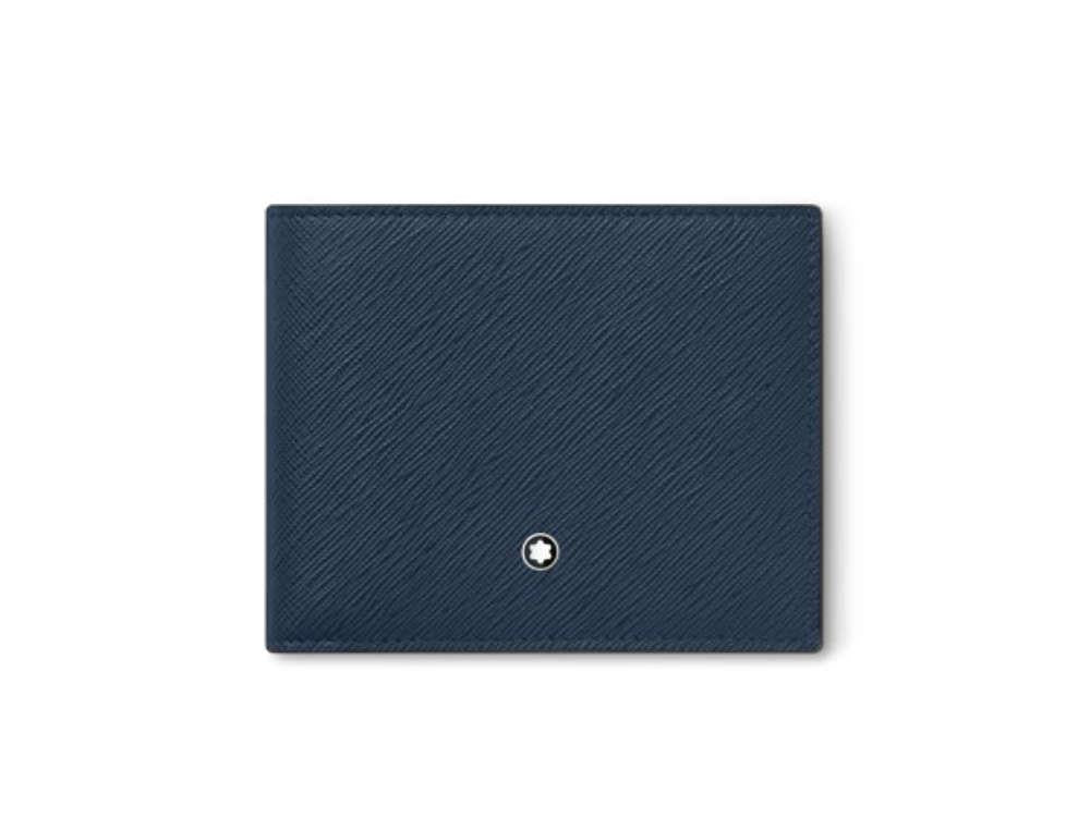 Montblanc Sartorial Wallet, Leather, Blue, 6 Cards, 131721