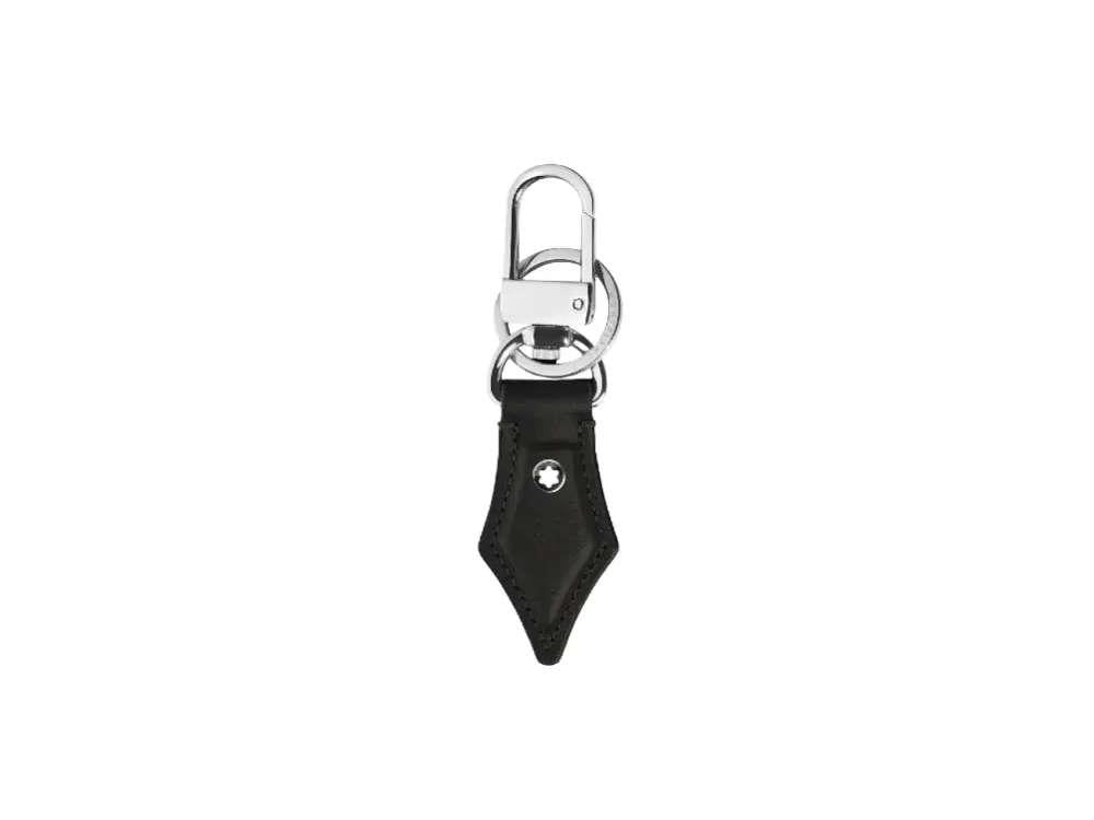 Montblanc Meisterstück Nib Key ring, Metal, Leather, Black, 220436