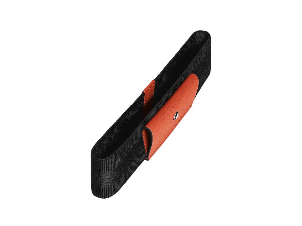 Montblanc Pen Case,  Leather, Soft, adjustable strap, Orange, 221438