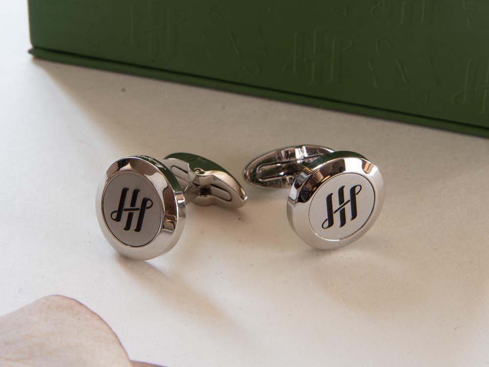 Montegrappa Classico Ambigram Cufflinks, Stainless steel, IDA1CLSS