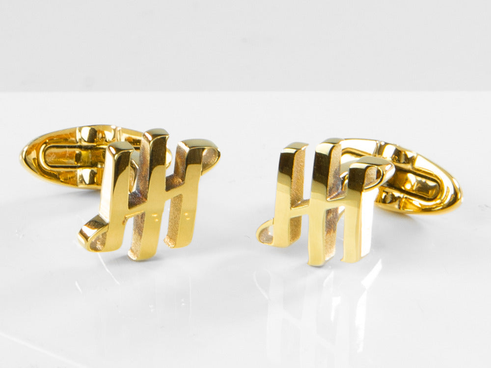 Montegrappa Ambigram Cufflinks, Stainless steel, IP Yellow Gold, IDA2CLY0