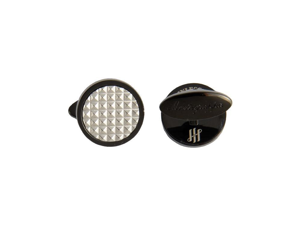 Montegrappa Clou Cufflinks, Stainless steel, IP Black, IDCPCLBS