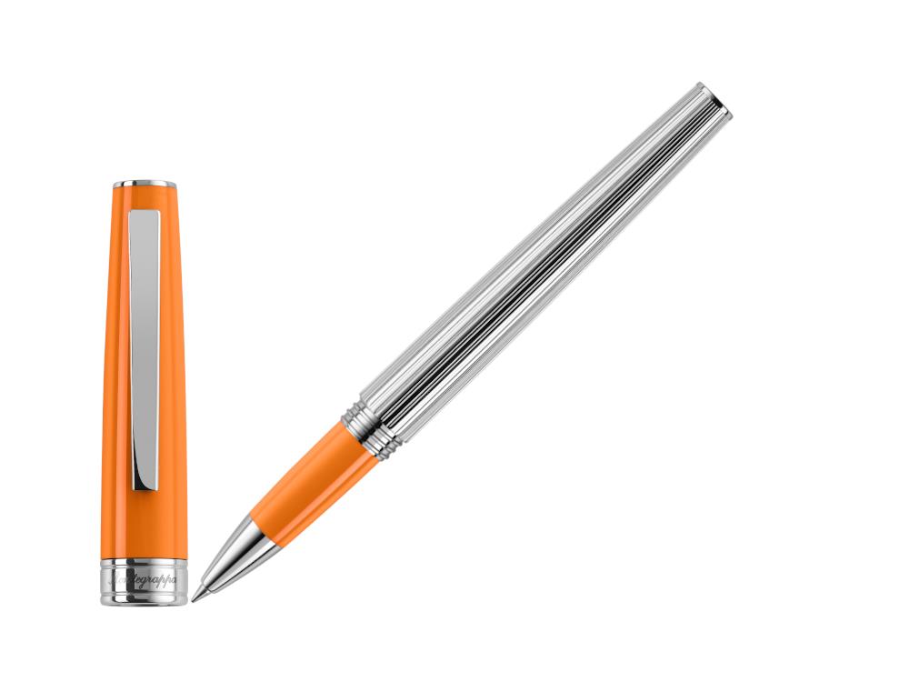 Montegrappa Armonia Duetto Rollerball pen, Steel, Orange, ISA1MRAO