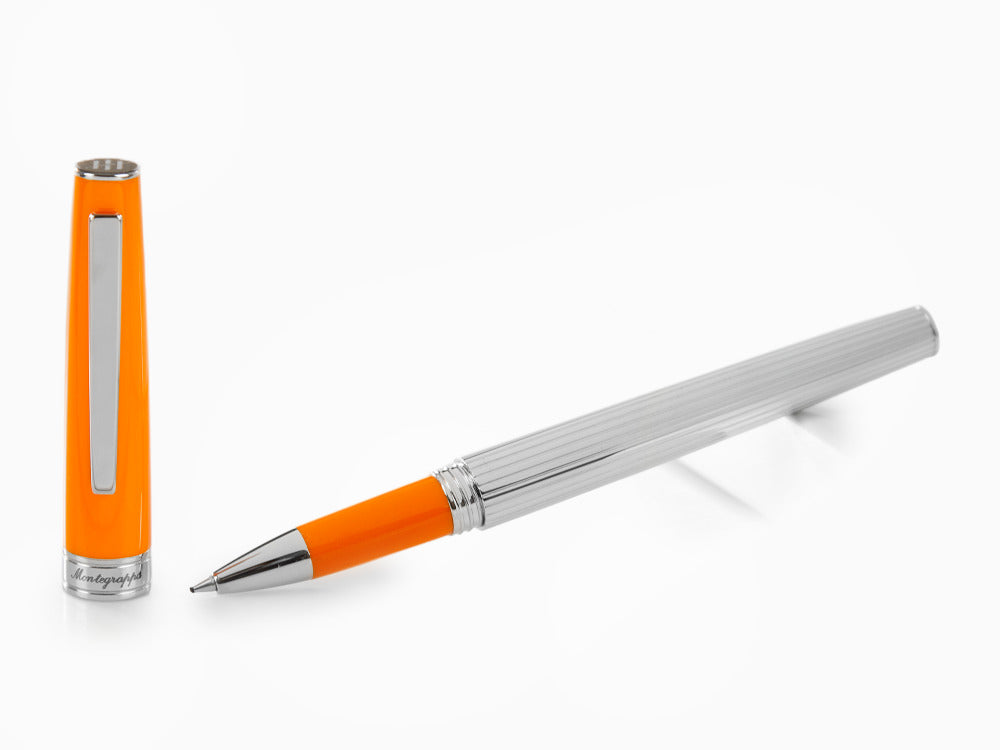 Montegrappa Armonia Duetto Rollerball pen, Steel, Orange, ISA1MRAO