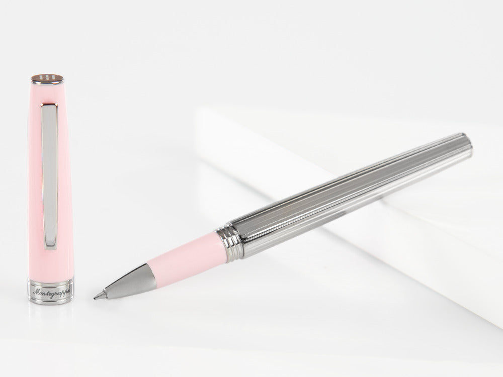 Montegrappa Armonia Duetto Rollerball pen, Steel, Pink, ISA1MRAS