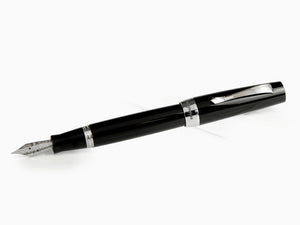 Montegrappa Elmo 02 Jet Black Fountain Pen, Black Resin, ISE2R-AC
