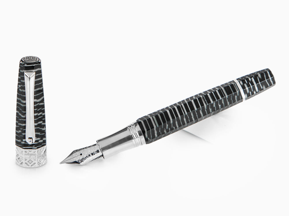 Montegrappa Extra Otto  Zebra Fountain Pen, Celluloid, Limited Edition