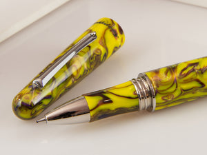 Montegrappa Elmo Fantasy Blooms Iris Yellow Rollerball pen, ISEORRAY