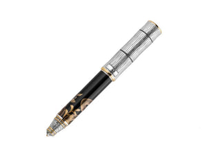 Montegrappa Kitcho Snake Fountain Pen, Silver, Limited Edition, ISKIN-06