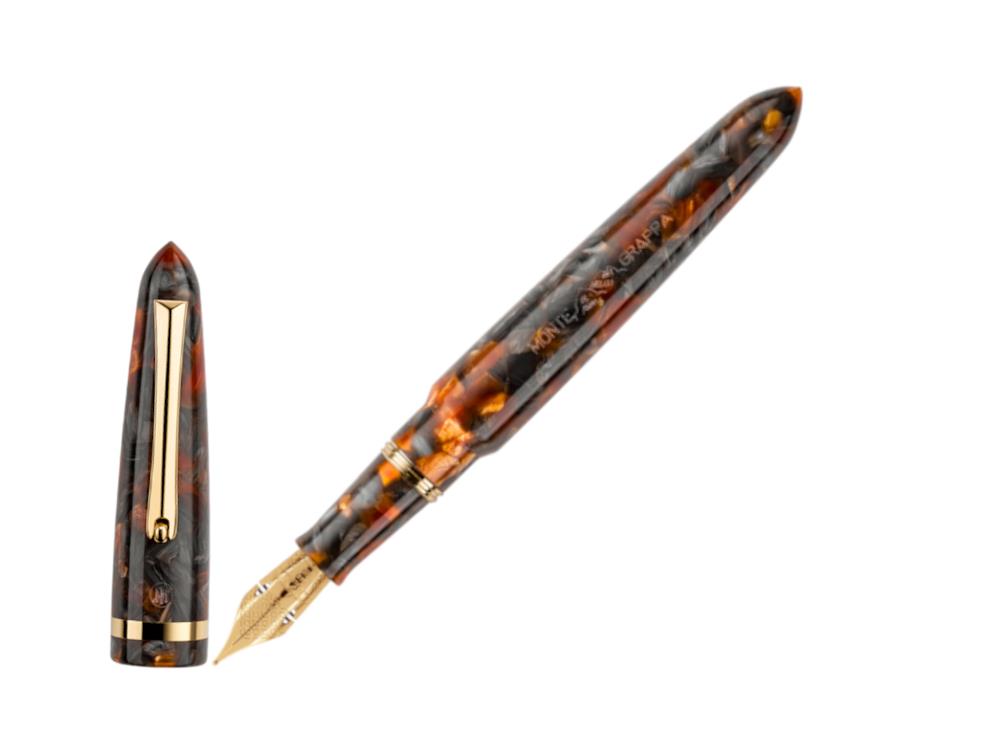 Montegrappa Venetia Plume Agate Fountain Pen, 14k Flex Gold, ISVEN-XJ