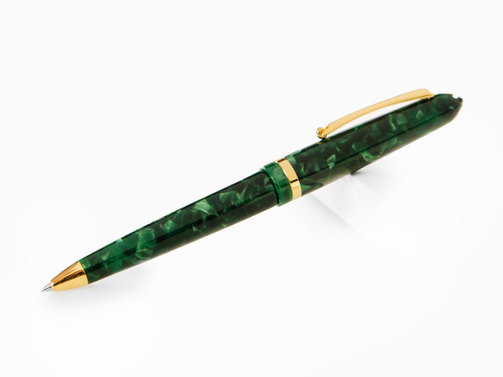 Montegrappa Venetia Vintage Conifer Ballpoint pen, Green, Gold plated, ISVENBAG