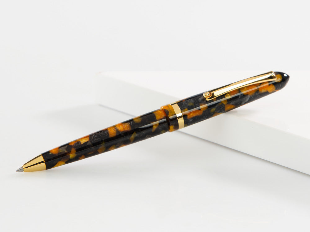 Montegrappa Venetia Havana Amber Ballpoint pen, Amber, Gold plated, ISVENBAO