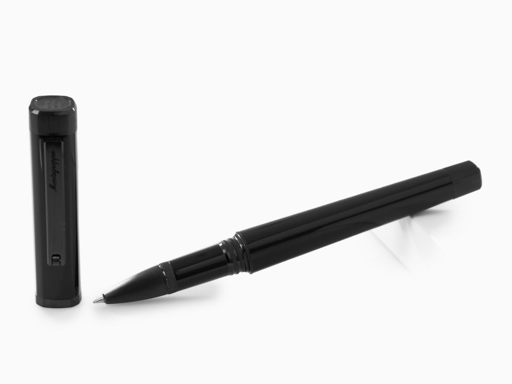 Montegrappa Quattro Rollerball pen, Ultra Black, Acrylic Resin, ISZ4IRIC