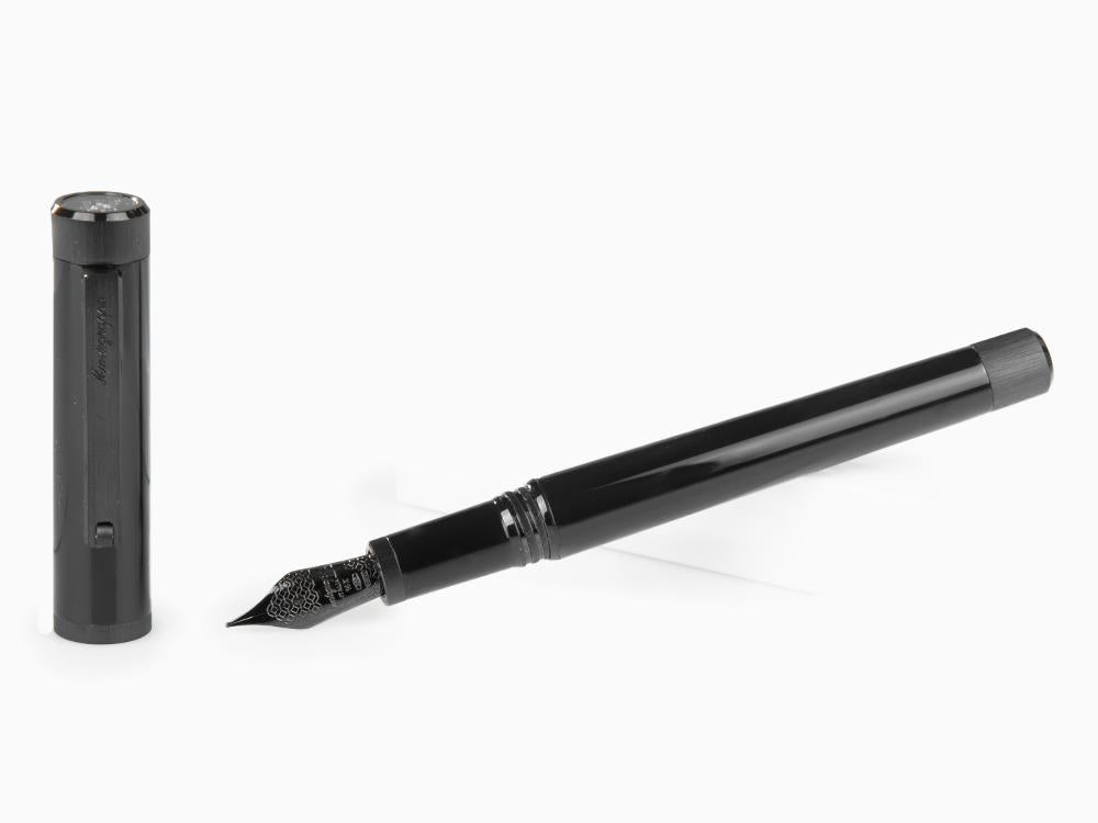 Montegrappa Zero Fountain Pen, Ultra Black Ruthenium, ISZEI-4C