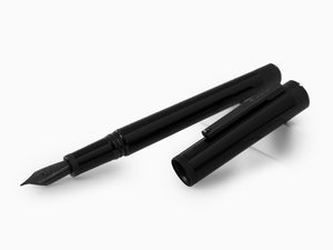 Montegrappa Zero Fountain Pen, Black Resin, Ultra Black, ISZEI-IC