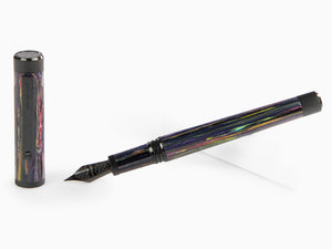 Montegrappa Zero Zodiac Aquarius Fountain Pen, Steel, ISZEZ-IC-V1