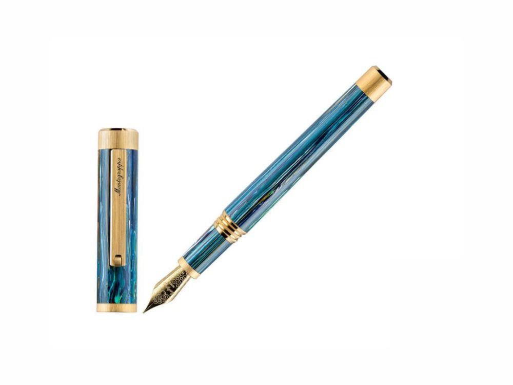 Montegrappa Zero Zodiac Cancer Fountain Pen, Steel, ISZEZ-IY-G9