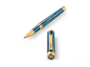 Montegrappa Zero Zodiac Cancer Rollerball pen, Blue, Gold plated, ISZEZRIY-G9