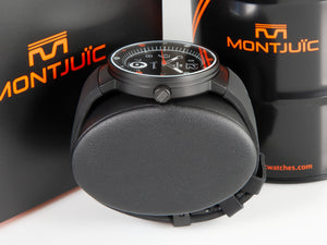 Montjuic Standard Quartz Watch, Stainless Steel 316L, Black, 43 mm, MJ1.0101.B