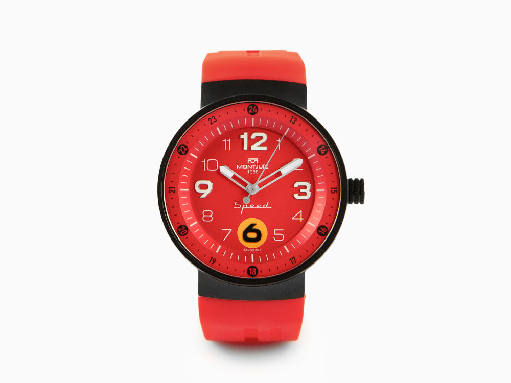 Montjuic Speed Special Racing Series Quartz Watch, Red, 43 mm, MJ1.1510.B