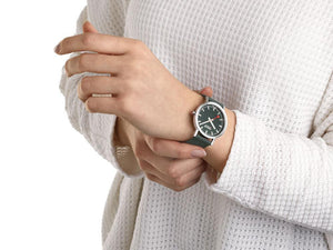 Mondaine Classic Quartz Watch, Green, 36 mm, Fabric strap, A660.30314.60SBD