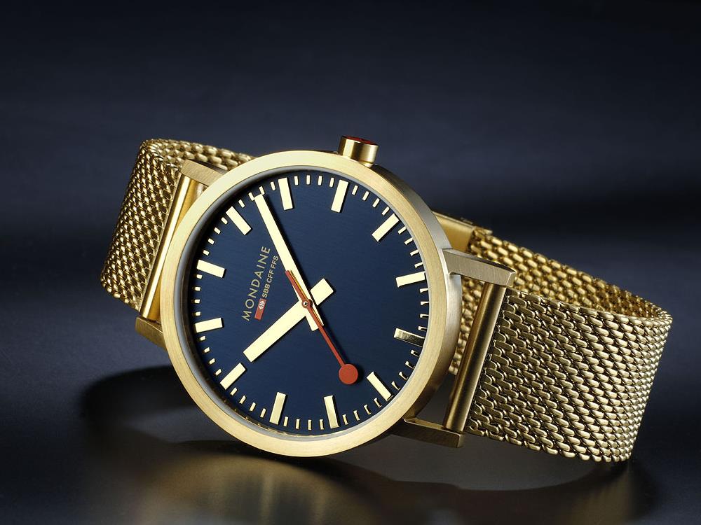Mondaine Classic Quartz Watch, Blue, 40 mm, A660.30360.40SBM