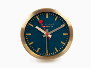 Mondaine Clocks Quartz Watch, Aluminium, Blue, 12.5 cm, A997.MCAL.46SBG