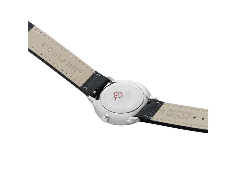 Mondaine Doppio Quartz Watch, White, 33 mm, MLE.33110.LBV