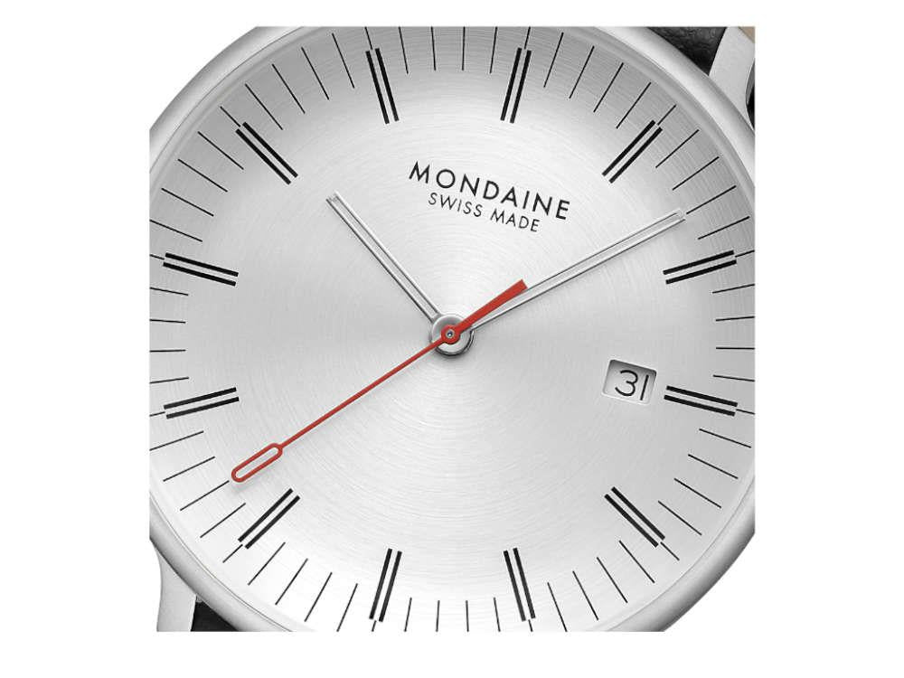 Mondaine Doppio Quartz Watch, White, 41 mm, MLE.41210.LBV