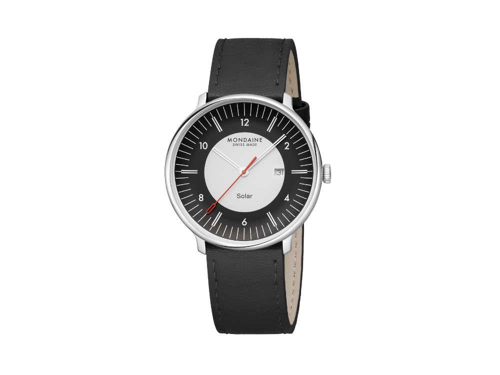 Mondaine Doppio Quartz Solar Watch, White, 41 mm, MLE.41920.LBV