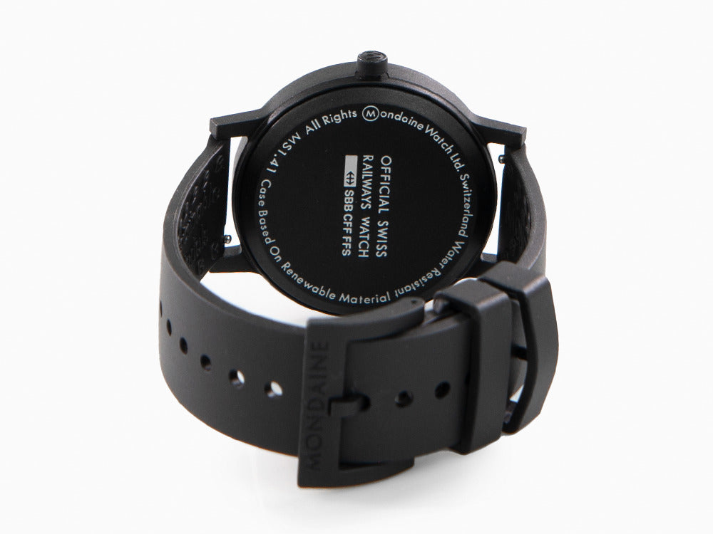 Mondaine Essence Quartz Watch, Ecological - Recycled, White, 41mm, MS1.41110.RB