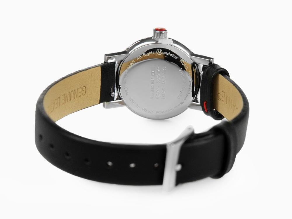 Mondaine SBB Evo2 Petite Quartz Watch, White, 26mm, Leather strap, MSE.26110.LB