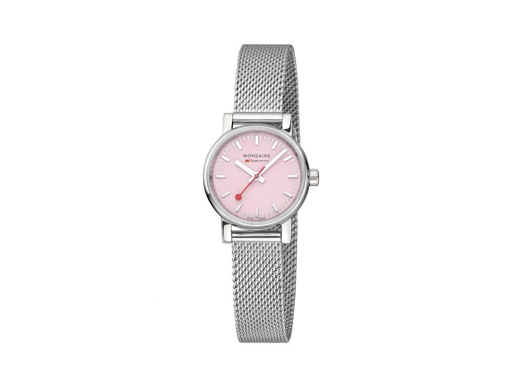 Mondaine SBB Evo2 Wild Rose Quartz Watch, Pink, 26 mm, MSE.26130.SM