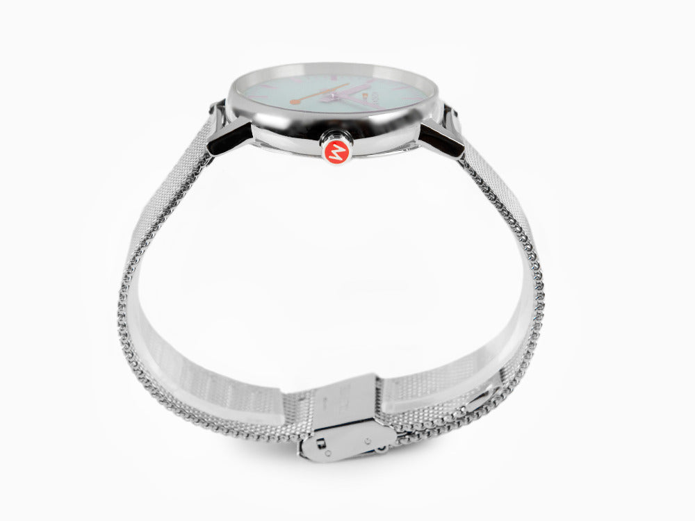 Mondaine SBB Evo2 Turquoise Lake Quartz Watch, Blue, 35 mm, MSE.35140.SM