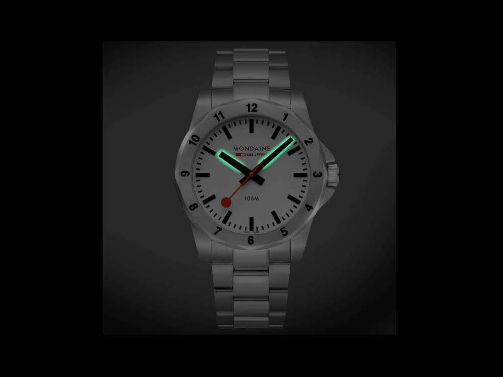 Mondaine Numeri Quartz Watch, White, 42 mm, MSN.4211B.SK