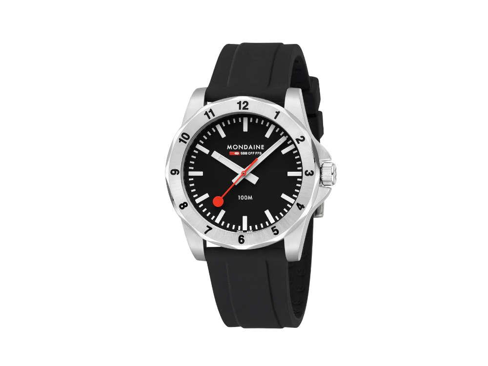 Mondaine Numeri Quartz Watch, Black, 42 mm, MSN.42120.RB