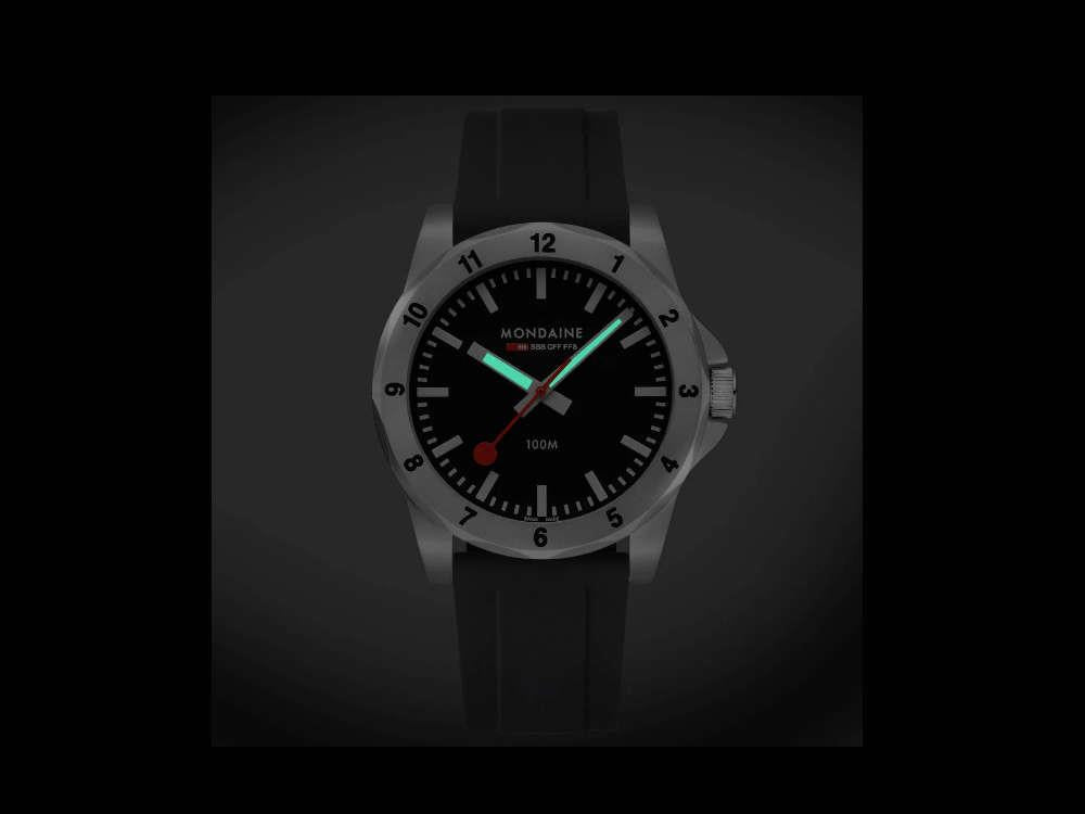 Mondaine Numeri Quartz Watch, Black, 42 mm, MSN.42120.RB