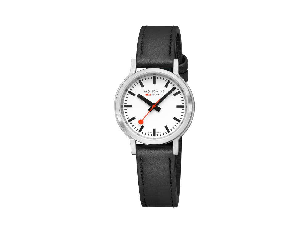 Mondaine SBB Stop2go Quartz Watch, White, 34 mm, 3 atm, MST.3401B.LBV.SET