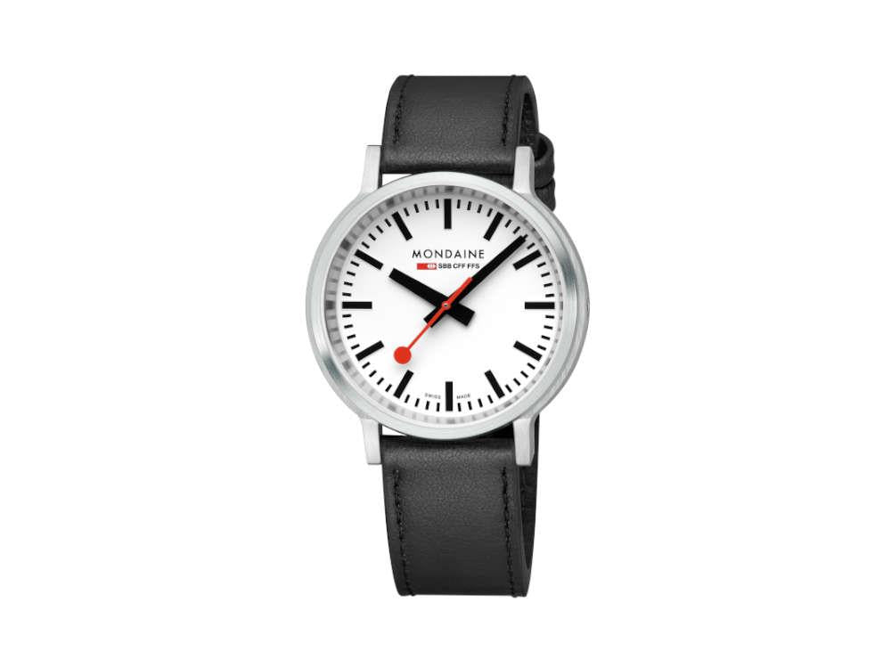 Mondaine SBB Stop2go Quartz Watch, White, 41 mm, 3 atm, MST.4101B.LBV.2SE