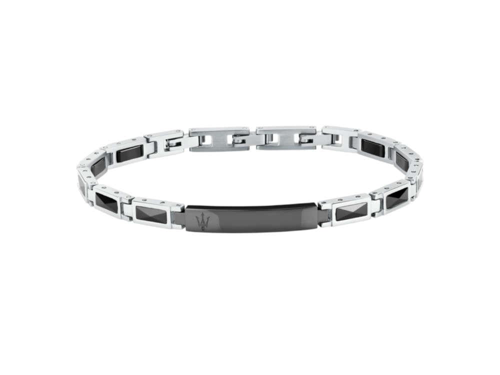 Maserati Gioielli Ceramic Bracelet, Steel, Black, JM226ATZ79