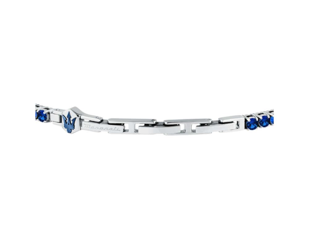 Maserati Gioielli Tennis Bracelet, Steel, Blue, JM425AVC11