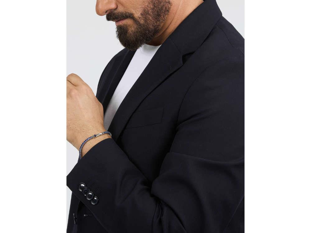 Maserati Gioielli Tennis Bracelet, Steel, Blue, JM425AVC11